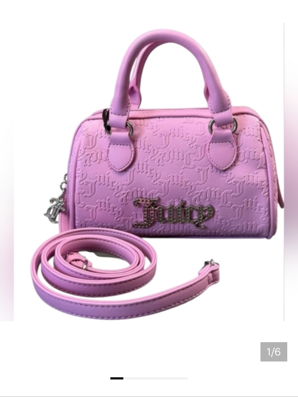 Juicy Couture Lilac Embossed Mini Satchel